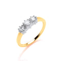 9ct Yellow Gold 0.50ct Diamond Trilogy Ring