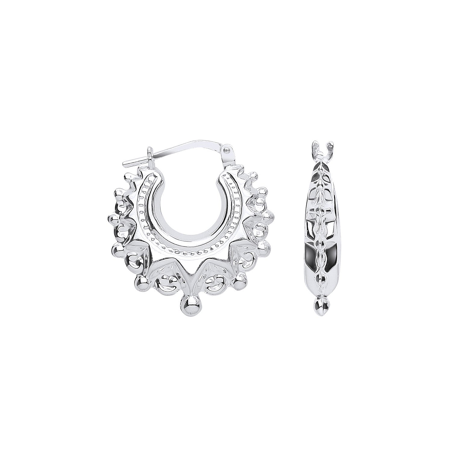 Sterling Silver 20mm Fancy Creoles