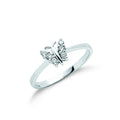 9ct White Gold 0.15ct Diamond Butterfly Ring