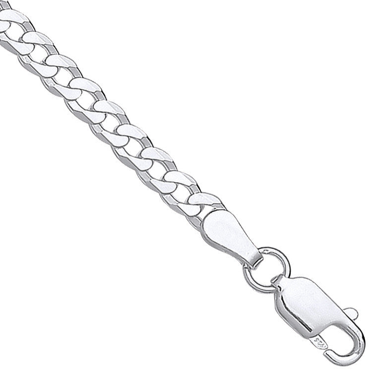 Sterling Silver 3.3mm Economy Flat Curb Chain