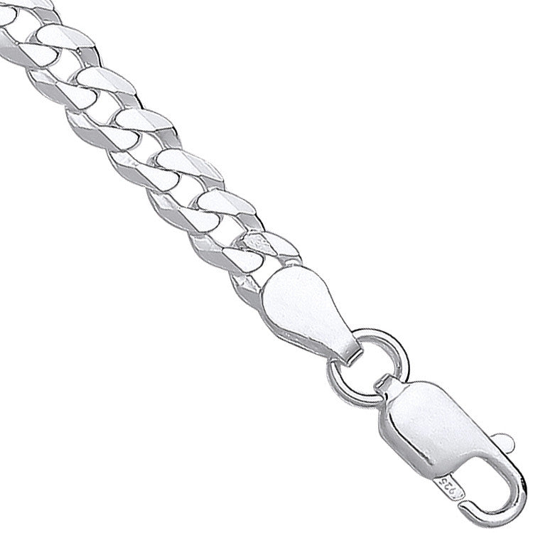 Sterling Silver 4.3mm Economy Flat Curb Chain