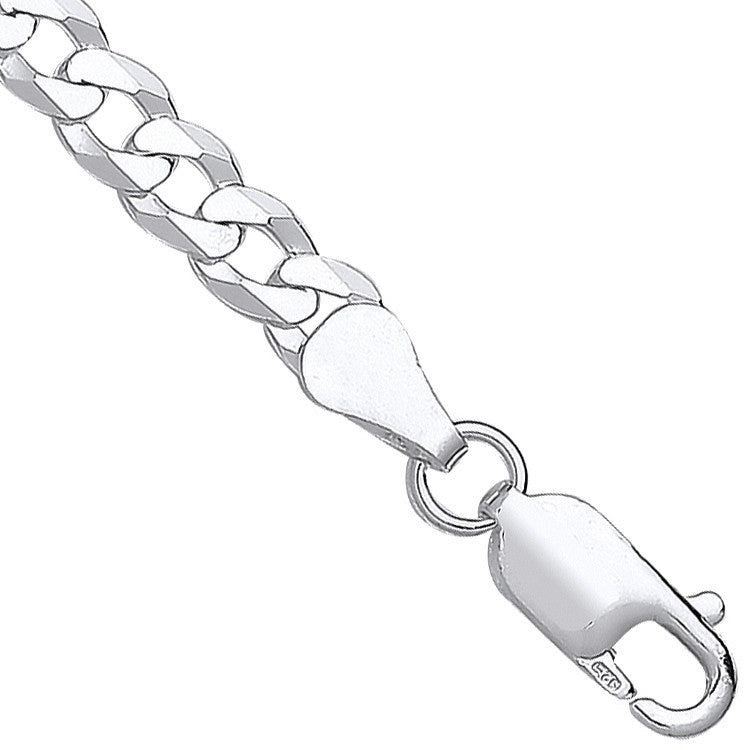 Sterling Silver 5.3mm Economy Flat Curb Chain