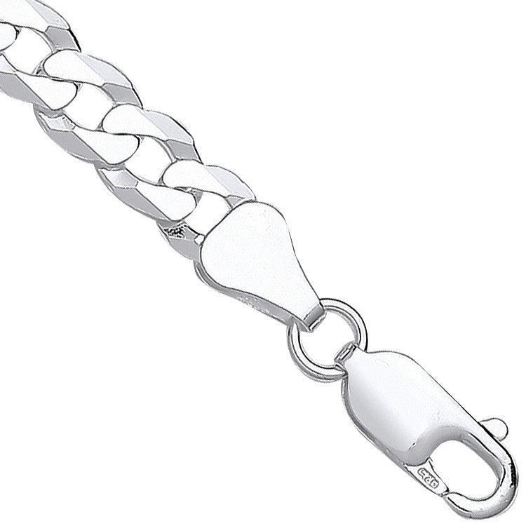Sterling Silver 6.3mm Economy Flat Curb Chain