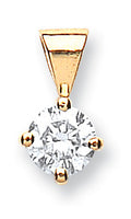 18ct Yellow Gold 0.35ct Claw Set Diamond Solitaire Pendant