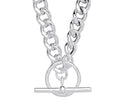 Sterling Silver T-Bar Curb Chain Necklace/Bracelet