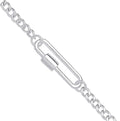 Sterling Silver Screw Clasp Paper Clip Necklace/Bracelet