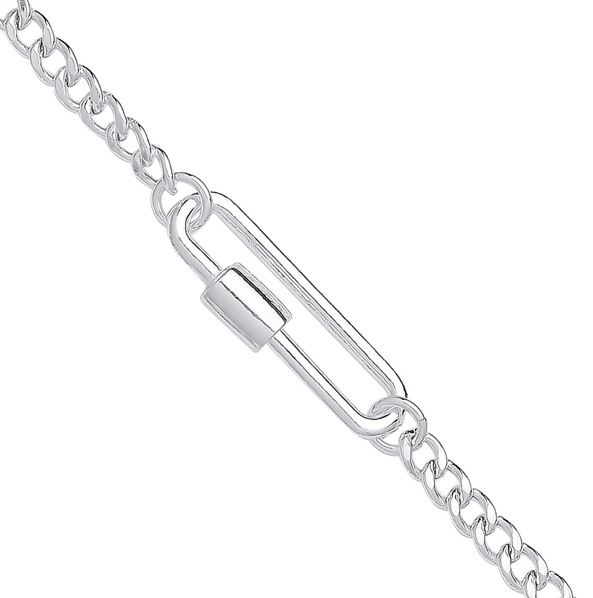 Sterling Silver Screw Clasp Paper Clip Necklace/Bracelet