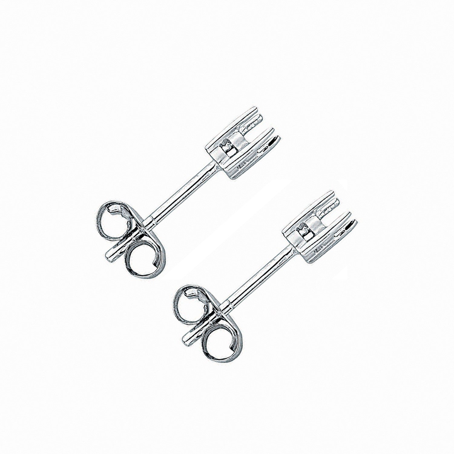 9ct White Gold Earrings Mount 0.15ctw