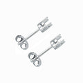 9ct White Gold Earrings Mount 0.25ctw