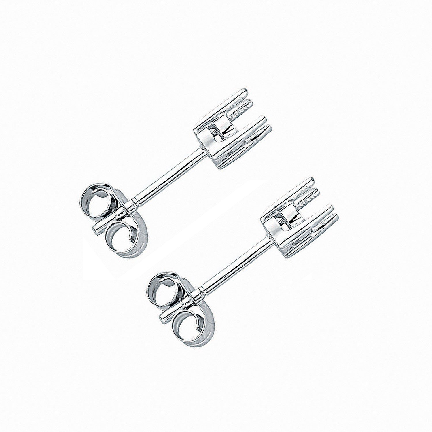 9ct White Gold Earrings Mount 0.25ctw