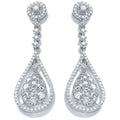 18ct White Gold 3.30ct Diamond Drop Earrings