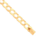 9ct Yellow Gold Plain & Nugget 13mm Link Flat Curb Chain