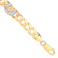 9ct Yellow Gold Lucky Horseshoe Cubic Zirconia Charms Baby Bracelet
