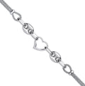 Sterling Silver Heart & Coffee Bean Popcorn Bracelet