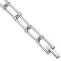 Sterling Silver Bike Lock Link Ladies Bracelet