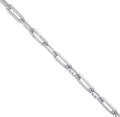 9ct White gold 0.42ct Curb bracelet