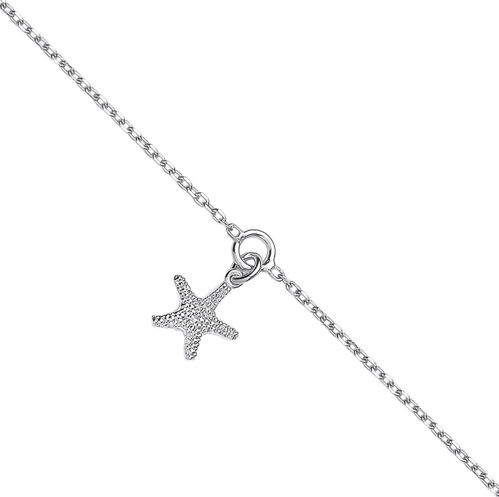 Sterling Silver Starfish Anklet