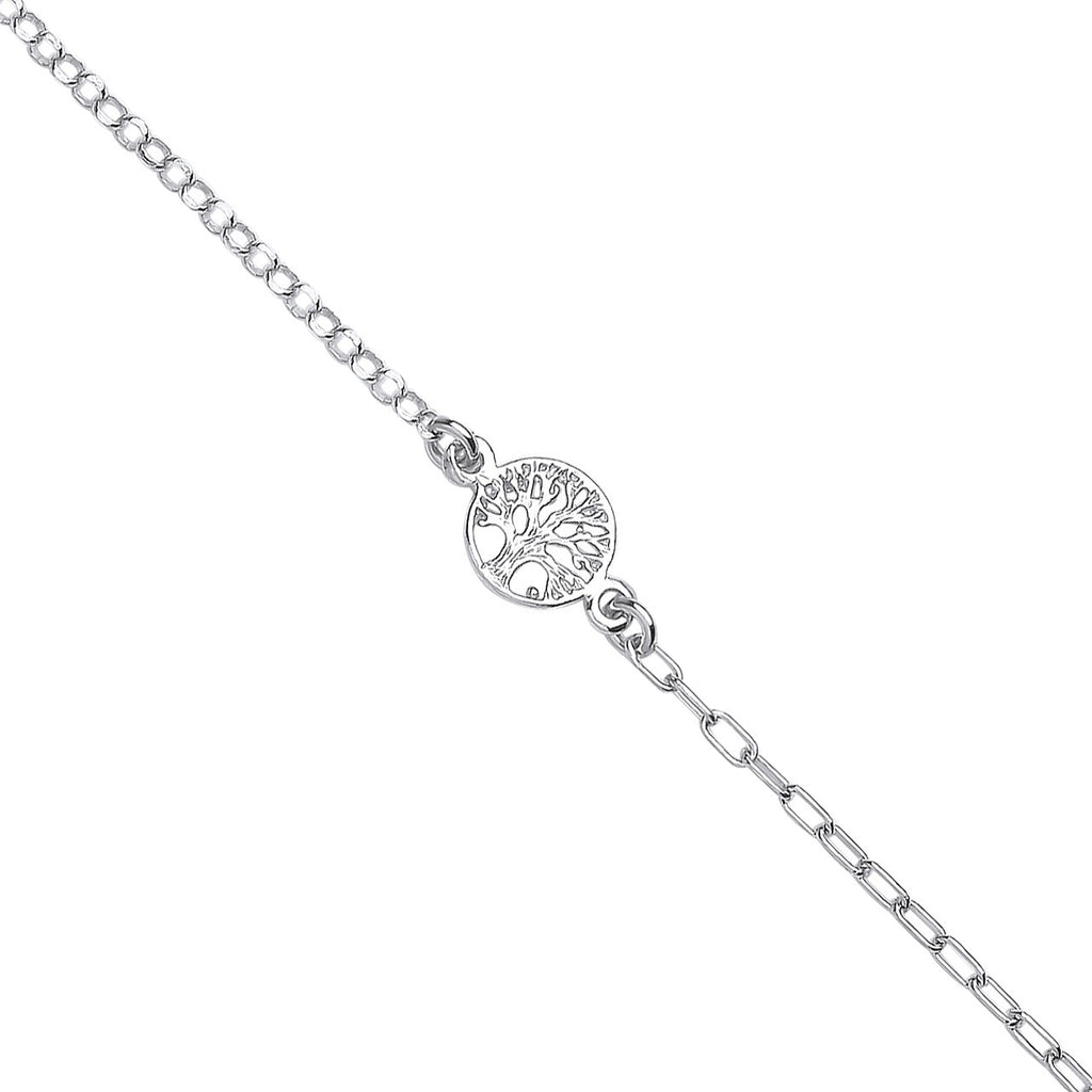 Sterling Silver Tree of Life Anklet