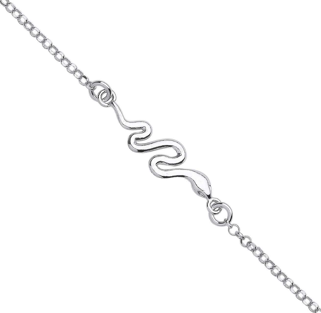 Sterling Silver Snake Ladies Bracelet