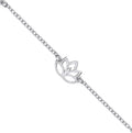 Sterling Silver Lotus Flowers Ladies Bracelet