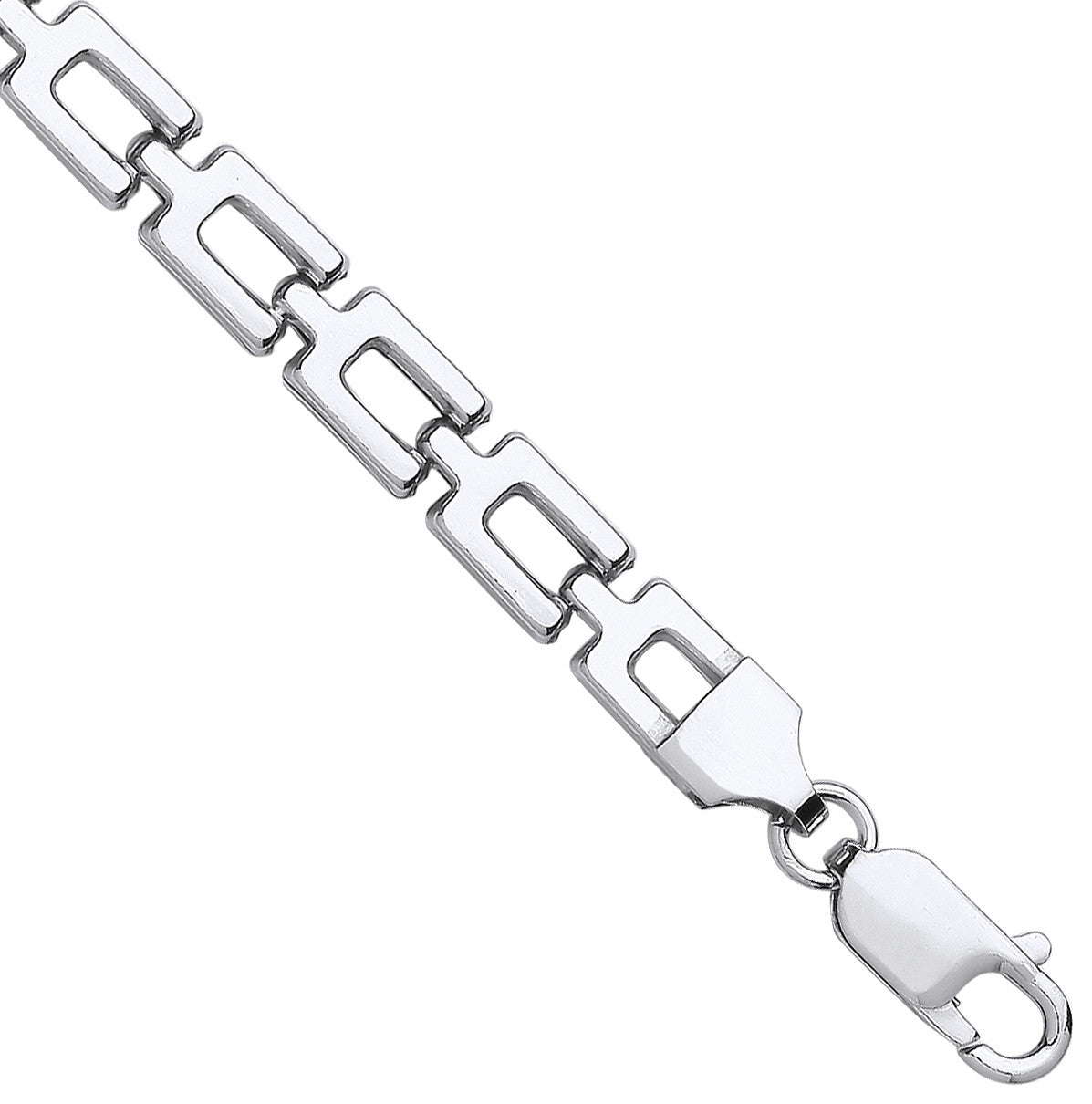 Sterling Silver 6mm Open Link Chain Bracelet
