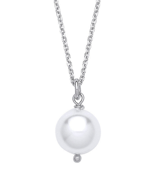 Sterling Silver 10mm with Pearl Necklace
