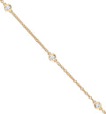 9ct Yellow Gold 0.50ct Rubover Diamond Chain (18in/45cm)