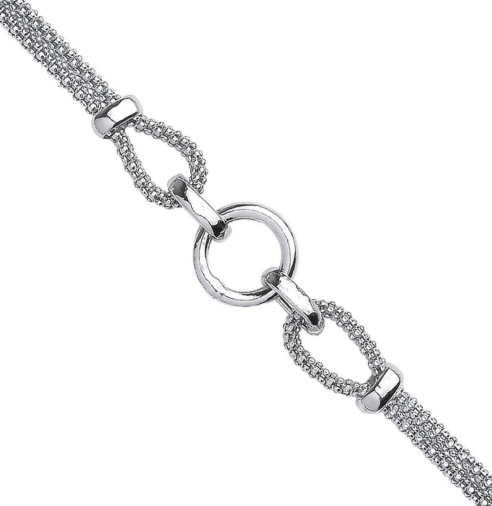 Sterling Silver Circle Ladies Bracelet