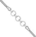 Sterling Silver Circles Ladies Bracelet