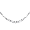 18ct White Gold Graduated 10.00ct 17 Inch Necklace