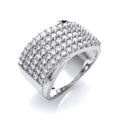 18ct White Gold 1.00ctw Diamond Half Eternity Ring