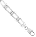 Sterling Silver Bike Chain Style Ladies Bracelet
