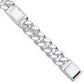 Sterling Silver Curb Fancy Gents Bracelet