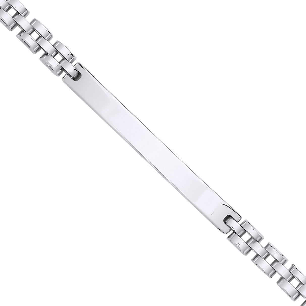 Sterling Silver 5mm Fancy Link ID Bracelet