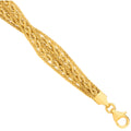 9ct Yellow Gold Graduated Rope & Mesh 18" Necklace/Ladies Bracelet