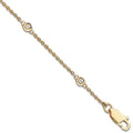 18ct Yellow Gold 0.20ct Diamond by the yard Rubover Bracelet