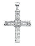 18ct White Gold 1.52ct Brilliant, Princess & Baguette Diamond Cross