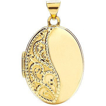 9ct Yellow Gold Oval Shaped Locket
