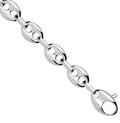 Sterling Silver Coffee Bean Link Gents Bracelet