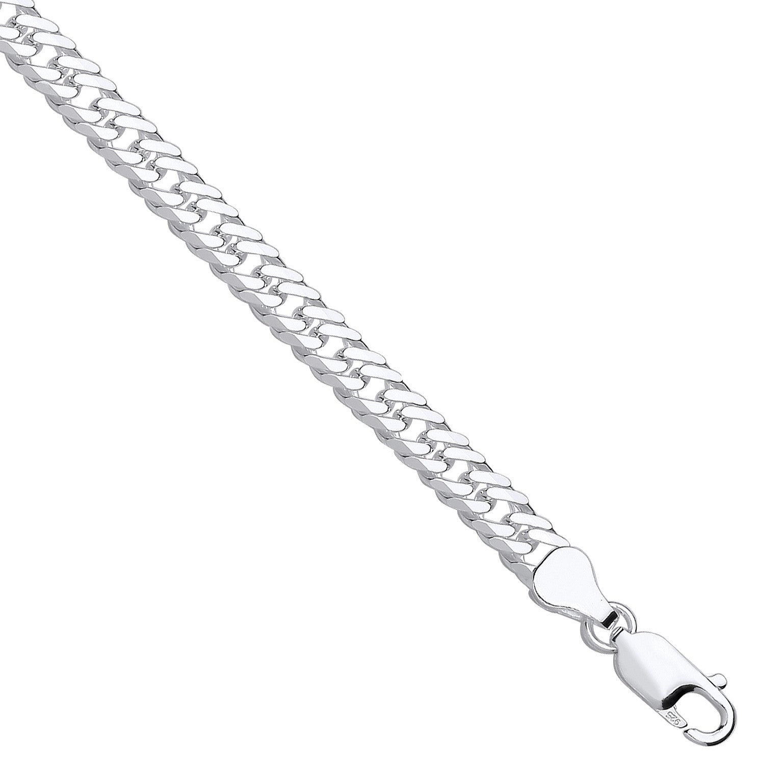 Sterling Silver Double Curb 6mm Chain 18