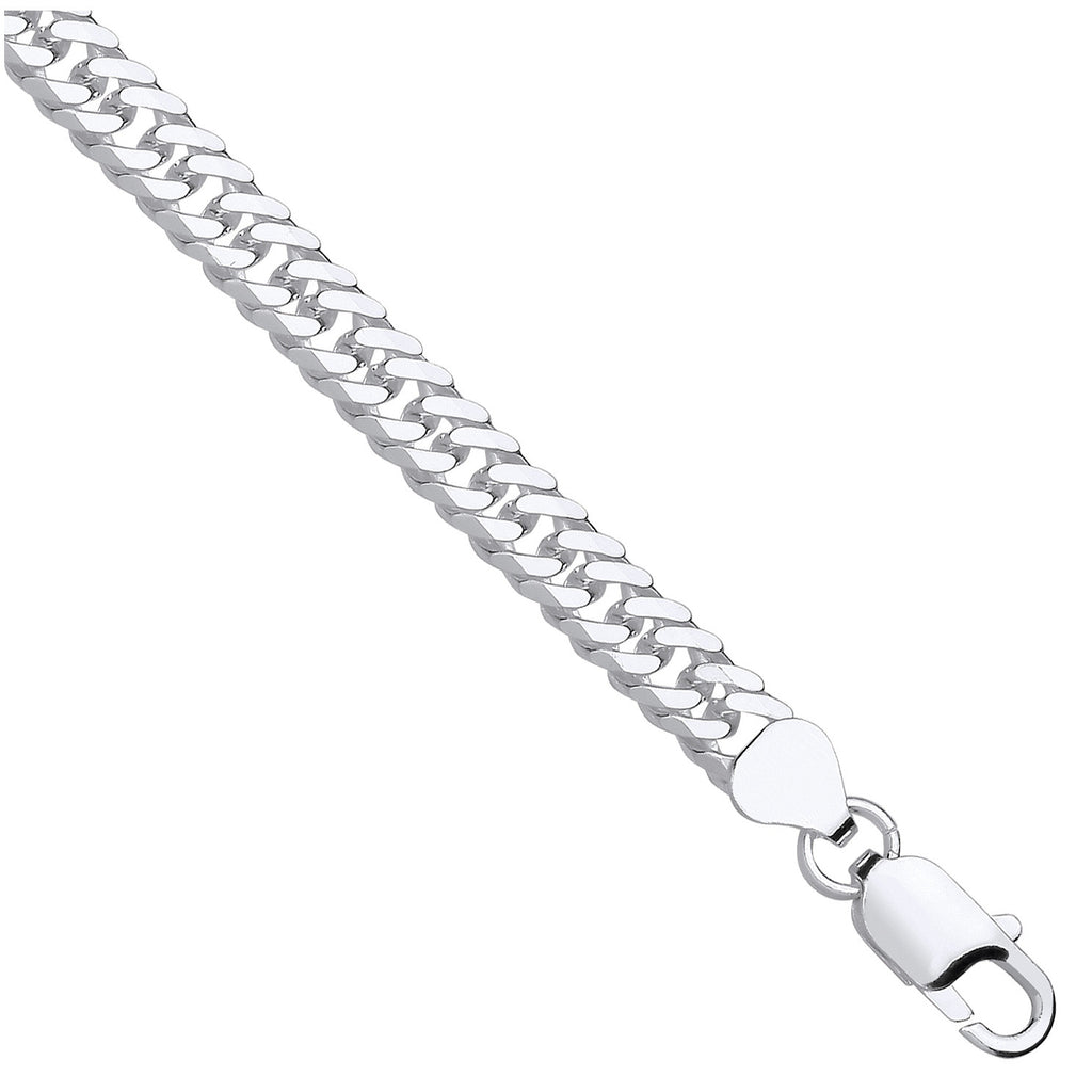 Sterling Silver Double Curb 7mm Chain 24