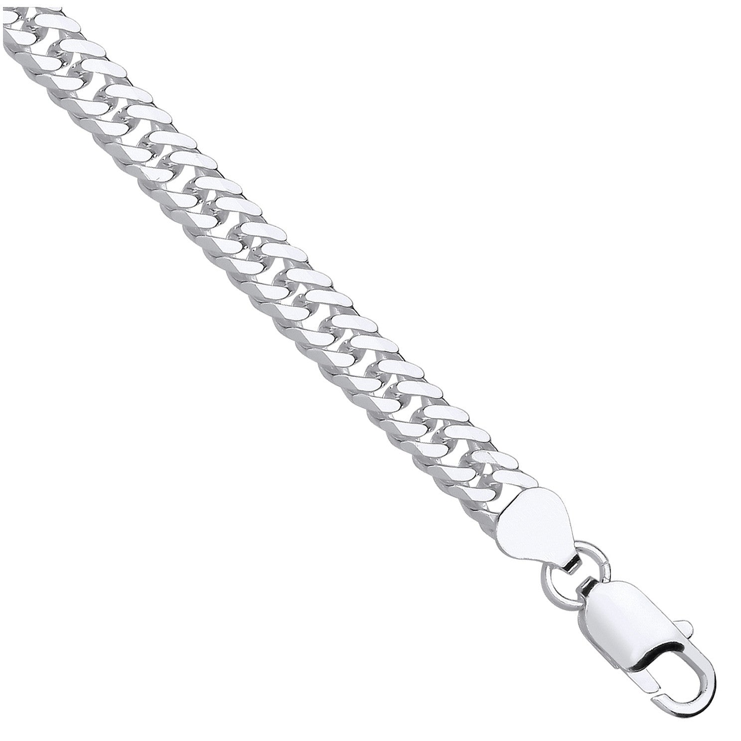 Sterling Silver Double Curb 7mm Chain 24