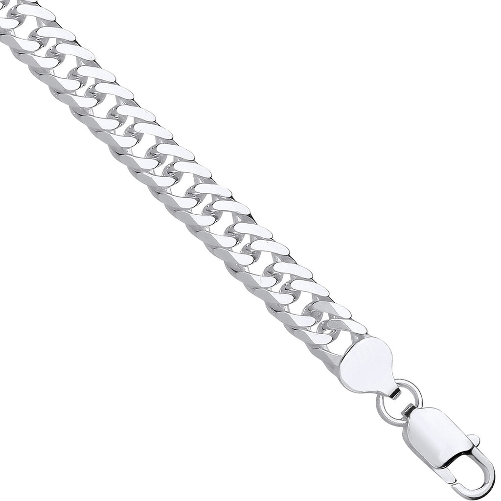 Sterling Silver Double Curb 8mm Chain 20