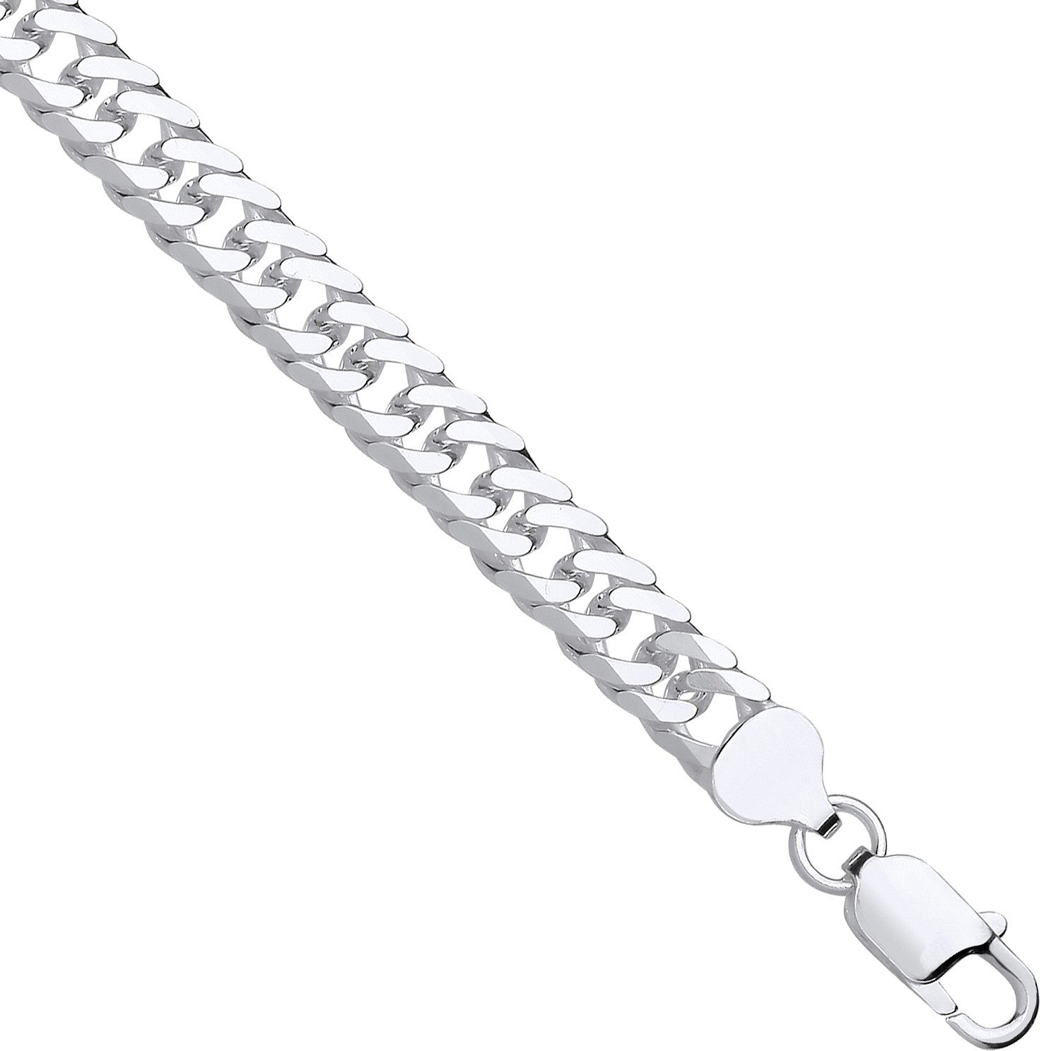 Sterling Silver Double Curb 8mm Chain 20