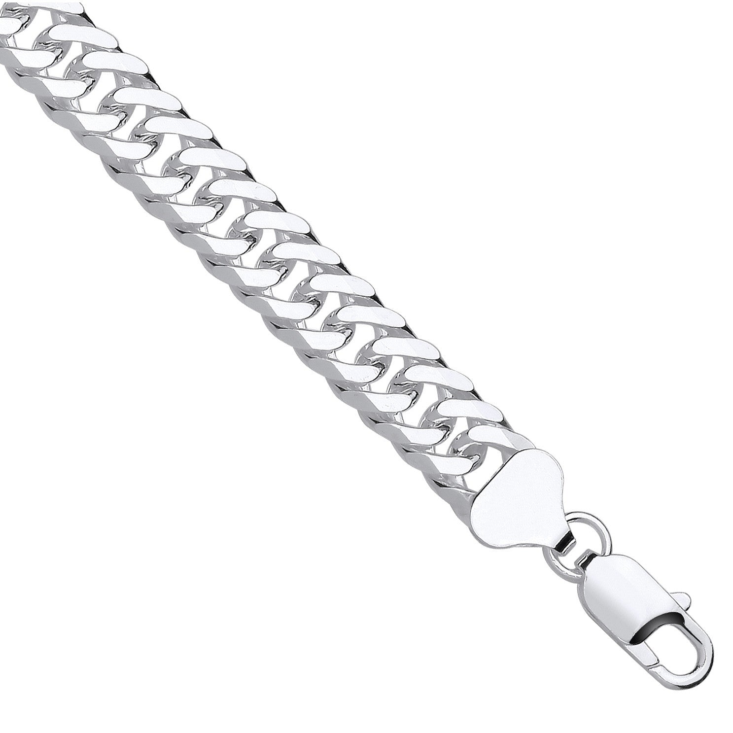 Sterling Silver Double Curb 9mm Chain 24
