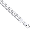 Sterling Silver 11mm Double Curb Gents Bracelet