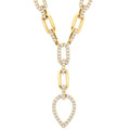 18ct Yellow Gold Pear Shaped Drop Necklace 1.30ctw