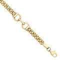 9ct Yellow Gold Panther 3 Row Fancy Ladies Bracelet
