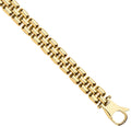 9ct Yellow Gold 6.4mm Panther Link Ladies Bracelet
