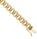 9ct Yellow Gold 8.0mm Fancy Link Ladies Bracelet
